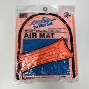 The Wet Set Intex Vtg 1983 Pool Inflatable Orange Air Mat Raft 72" x 27" 59700