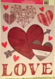 Static Window Clings Valentines Day Country Crafts Love Heart New