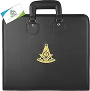 [RIAZ IMPEX] Masonic Regalia Soft Apron Carrying Case Master Mason/Past master Case Embroidered Gift For Mason - Freemason