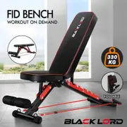 BLACK LORD Weight Bench Adjustable Flat Incline Decline Sit-up Fitness Home Gym
