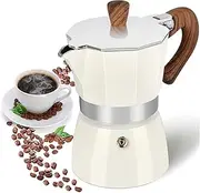 Retoteng Stovetop Espresso Maker, 3 Espresso Cups, Mocha Pot - 5oz Manual Cuban Coffee Percolator Machine, Mocha, Italian Espresso, Brewer