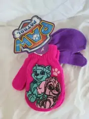 Paw Patrol Mittens Winter Gear 2 Pack Snow Gloves Skye Rescue Pups New