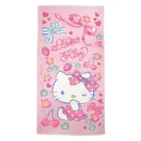 在飛比找momo購物網優惠-【小禮堂】Hello Kitty 棉質浴巾 70x140cm