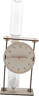 ADOCARN 1 Set Dripping Clock Clocks Round Plug Piggy Bank Money Bank Essential Supplies Clock Clocks Watchmaking Clock Display Stand Model Model Plastic Beige