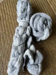 Blue Moon Fiber Arts Roving BFL Wool Tussah Silk Yarn 9oz