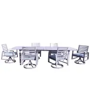 Creative Outdoor Products Courtyard Casual Cabo 7pc Swivel Extension Dining Set