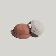 Plain Brimless Hat Blue - One Size