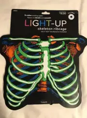 Battery Operated Light-Up SKELETON RIBCAGE Chest Dress Up Costume 5-Color