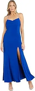 [R&M Richards] Evening Gown with Subtle Rhinestone Straps and Open Back