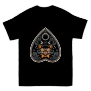 Halloween Cat Goth Retro Planchette Occult T-shirt