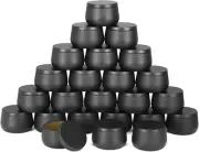 8Oz Candle Tins with Lids,Black Candle Jars,Bulk Candle Tins for Making Candles,