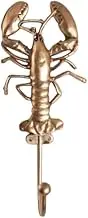 Bliss Gifts & Homewares Classic Antique Brass Hook I Gold Finish Lobster Shape Wall Mounted Decorative Key Hanger I Hooks for Hanging Coats Purses Towels Hats Jacket Bags Home Kitchen Wall Décor