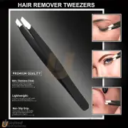 Hair Remover Facial Tweezers Bent Tip Eyebrow Threading Plucking Clip Tweezer