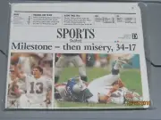 Dan Marino Career Passing Yardage Collectible Newspaper