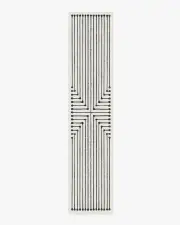 75' x 365' | Machine Washable Runner Rug | Kid & Pet Friendly | Indoor Rug | Jonathan Adler Inkdrop Black & Ivory Rug | Ruggable