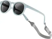 [VideMundi] Baby Sunglasses with Strap Polarized Flexible UV400 for Infant Toddler Boys Girls Age 0-24 Months