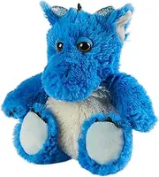 Warmies Blue Dragon Weighted Teddy, Wheat Bag Microwavable with French Lavender Scent, Fully Heatable Heat Pad for Soft Comfort, Plush Cuddly Toy for Anxiety and Relaxation Junior Size