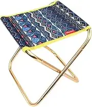 FOYTOKI Lightweight Compact Collapsible Camping Stool Oxford Fabric Aluminum Alloy Portable Beach Chair Storage Bag