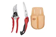 Genuine Felco Model 2 secateurs with folding saw + double holster official Felco