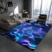 3D Vision Carpet, Lightweight, Luxury Rug for Esports Rooms, Stain Resistant and Stylish Home Decoration(D,80CM*160CM)