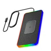 RGB Silicone Non Slip Pad Car Wireless Phone Chargers Fast Charging Station NEW