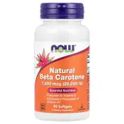 NOW Foods, Natural Beta Carotene, 7,500 mcg (25,000 IU), 90 Softgels