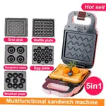 ELECTRIC SANDWICH PANINI WAFFLE CAKE MAKER TOASTER GRILL 1