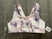 OLD NAVY NWT Powersoft Go Dry Pink Purple Marble Sports Bra Small (6/7 girls)