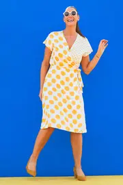 Wrap Spot Dress--HAND-246