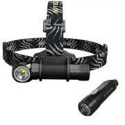 Combo: Nitecore HC33 Cree XHP35 High Intensity Headlamp - 1800Lm w/TIKI Mini LE