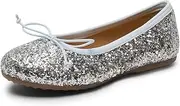 [bisgaard] Unisex Children's Lucy Ballet Flat, Silver Glitter, 30 EU