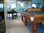 t1 7' all hardwood billiard snooker pool table slate