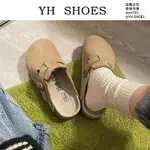 YH SHOES 勃肯鞋 勃肯 半包拖鞋 勃肯包鞋 柏肯鞋 勃肯娃娃鞋勃肯拖鞋 厚底百搭韓版博肯鞋女半拖女春包頭拖鞋子女