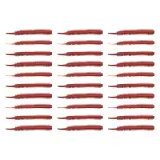 Floating TPE Worm Lure Bait Dark Red Soft Baits Set of 1030pcs for Fishing