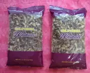 California Walnuts Shelled Unsalted Halves & Pieces Nuts 2 pk (1 lb. Each Bag)