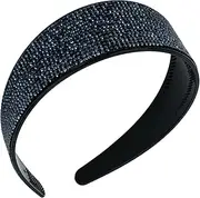 Amariver Navy Blue Rhinestone Headbands Sparkly Glitter Hair Band for Women Shiny Crystal Headband Fashion Wide Diamonds Head band Bling Jeweled Headband Stylish Hair Accessories for Women Girls