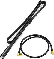 Bingfu Dual Band VHF UHF 136-460MHz 108cm Foldable CS Tactical SMA Female Ham Radio Antenna with 1M Extension Relocation Cable for Baofeng BF-F8HP UV-5R UV-82 BF-888S GT-3 Ham Radio