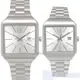 CK 手錶Calvin Klein K3L31166 大. K3L33166 小 雅痞方形銀面鋼帶情人 對錶【錶飾精品】