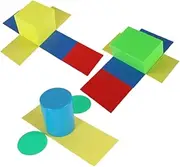 3 Pieces 2D3D Geometric Solids Shape Sorter Sorting Toy for Home Children School