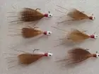 Smoo's Custom Jigs (6) 1/32 Oz. Ducktail Float N Fly Jigs #4 Hooks Bronze *46