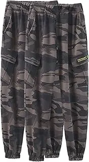 [HanzhuoLG] Camouflage Pants Man & Women Military Tactical Overalls Training Work Camo Combat Cargo Baggy Army Trousers For Men's & Women's two grey XL