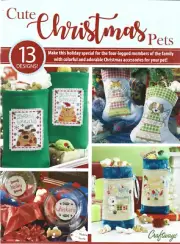 CRAFTWAYS Cross Stitch Leaflet-Cute Christmas Pets-13 Designs