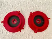 1 PAIR Red REVOX PLASTIC NAB HUB ADAPTERs FOR REVOX or AKAI PIONEER TEAC TASCAM