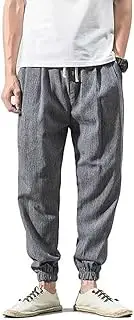 [TOQVTOO] Men Harem Pants, Japanese Pants Men, Harem Pants Men, Japanese Pants Men Linen XJ002