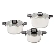 Westinghouse 3 Piece Stackable Pot & Pan Set WH3P04SS