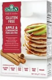 Orgran Apple/Cinnamon Pancake Mix 375gm