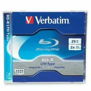 Verbatim 96569 25GB 2X BD-R LTH Blu-Ray Disc in Jewel Case,5pk,FREE 2 DAY AIR