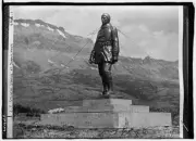 Photo:J.F. Stevens statue at Summit, Mont.