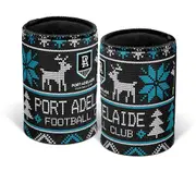 Port Adelaide Power AFL Christmas Xmas Can Cooler Stubby Holder