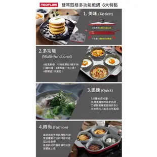 【韓國NEOFLAM】Steam Plus Pan 雙耳四格多功能平底鍋含蓋28cm-紅色【楊桃美食網】